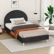 ALFORDSON Bed Frame Mattress Base Platform Fabric Charcoal - King Single