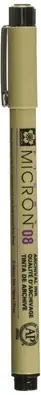 Sakura Pigma Micron 08 Black Fine Point Pens 3pc Set Waterproof Fade Resistant