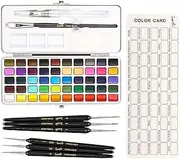 Watercolor Set, Watercolor Paint Set, Portable Watercolor Set, Versatile Travel Watercolor Set with Paint Brushes and Accessories Multifunctional Watercolor Set for Beginners Professionals