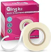 Double Sided Tape for Clothes, Extra Strength All Day Adhesive Clothing Tape, Versatile Fashion Tape for Fabric, Dress, Cloth, Hemming, No Residue, Gentle on Skin & Body, Transparent Tape.