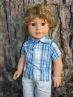 Cason Custom OOAK Boy American Girl Doll Brown Hair Hazel Eyes Brother Logan