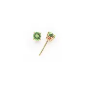 14k Yellow Gold 4mm Peridot Earrings