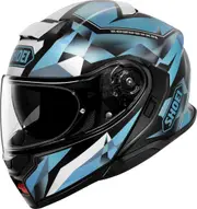 Shoei Neotec 3 Fragments Helmet, black-white-blue, Size S Black White Blue