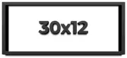 30x12 Shadow Box Frame Black | 1 inches Deep Real Wood Contemporary Shadowbox Di