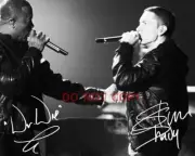 Eminem & Dr. Dre rap duo SIGNED reprint 8x10 Photo Autographed RP