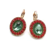 Earrings By Mariana Woman Elegant Faceted Chrysolite Swarovski Crystals