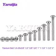 UNC Titanium Bolt Button Head Hex Screw 1/4-20UNC US Coarse Thread Cross GR 5 Ti