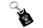 Brooklyn Nets NBA Basketball Rubber Keyring with Team Logo Screen Print