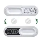 Dishwasher Magnet Clean Dirty Sign Oval Black/White Sign, Silver