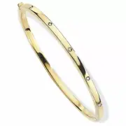 18ct Yellow Gold Diamond Bangle