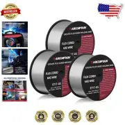 Gasless .035 Flux Core Welding Wire - 3-Pack 2lbs Spools for Effortless Welding