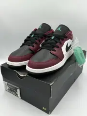Air Jordan 1 Low GS Dk Beetroot Roma Green DM0589-635 Sz 6Y/7.5W | NIB + Extras