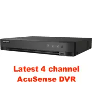 NEW Hikvison 4K DVR TVI 4 Channel AcuSense iDS-7204HUHI-M1/S Coax Analog 3TB HD