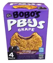 Bobo's PB&J's Grape Soft Baked Peanut Butter Oat Crusts with Grape Filling 8.4oz