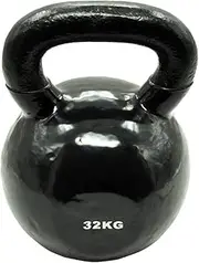 32kg Cast Iron Vinyl Kettlebell Weight - Home Gym Cross Fit Strength Training