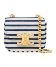 MINI CHAIN CLAUDE IN Striped Textile One size Navy blue/tan