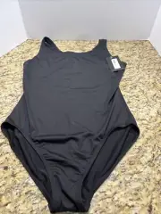 Bloch Women's XL Black One Piece Faire Tank Leotard For Dancers Ballerinas Cpix