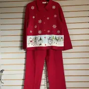 NWTS OnQue Casuals Shirt Pants Frosty & Friends Snowmen Large Winter Christmas