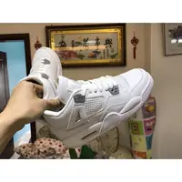 在飛比找蝦皮購物優惠-Air Jordan 4 Pure Money 白色 銀扣 