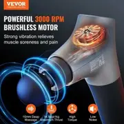 Massage Gun Deep Tissue Percussion Muscle Massager for Athletes - with 6 Speed Levels & 4 Massage Heads 12V 2500mAh Batteries Handheld Electric Massage Gun