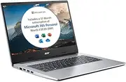[acer] Aspire 1 A114-33 14 inch Laptop - (Intel Celeron N4500, 4GB, 64GB, Full HD Display, Microsoft Office 365, Windows 11 in S Mode, Silver)