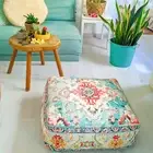 Large Floor Pillow Cover Square Meditatioמ Square Cushion Case Boho Room Déco...