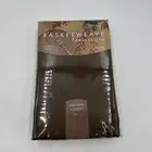 Basketweave Easy Care Tablecloth 90” Round 6-8 Seats Bark Brown Christmas New