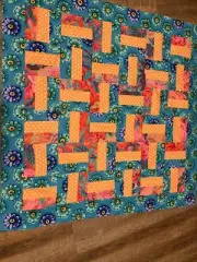 Kaffe Fassett Unfinished Quilt Top $48 Measures Approx 44x44