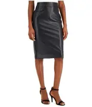 Anne Klein Womens Pull On Pencil Skirt, Black, X-Small