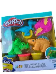 Play-Doh Dino Tools Kit Dinosaur Toys 3 Non-Toxic Colors Red Yellow Blue - New
