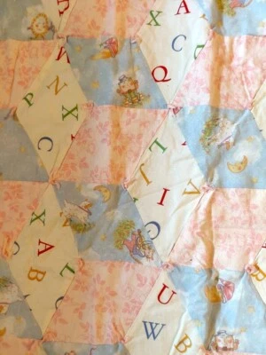 Adorable Handmade NURSERY RHYME Wall Hanging Lap Quilt 36 x 36"