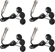 Binxind 4X Guitar Pickup Piezo Contact Microphone Pickup 3 Transducer Pickup System for Acoustic 6.35mm Jack (Black)