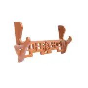 Bamboo Katana Samurai Sword Stand Holder Hanger Wall Mount Rack 福 Pattern 1 Tier