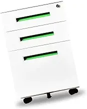Solid Wood Office File Cabinet with Lock and 3 Drawers, Desktop Organizer for Office Storage