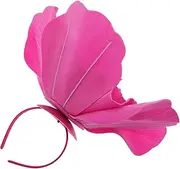 [Healvian] Large Artificial Flower Fascinators Hat Headband Clip for Women's Hair for Bridal Wedding