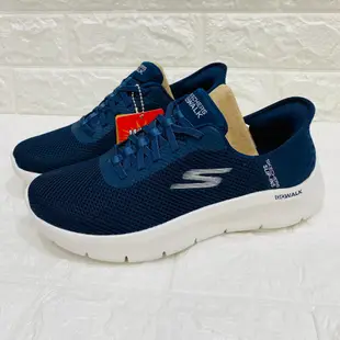 💯公司貨🌈Skechers 順滑科技☑免綁鞋帶👣免彎腰穿鞋 MEMORY FOAM慢跑鞋 健走 型號124975WNVW