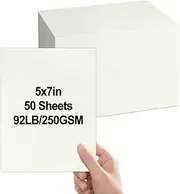 party greeting 50 Sheets Linen Invitation Cardstock 5x7 White Blank 92lb 250GSM Cover Card Stock Heavyweight Textured Paper Cardstock for Printer Index Cards Postcards Invitations Greeting(Cream)