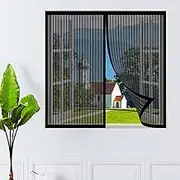 Magnetic Window Screen 60 x 110 cm(24 x 43inch) Magnetic Insect Mesh Fly Screens Insect Mesh Curtain Washable Mesh for Windows, Black