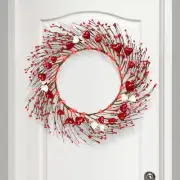 [ Timer ] 18 inch Valentine's Day Wreath for Front Door, Artificial Handmade ...
