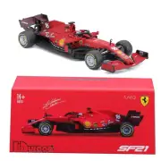 1:43 Bburago Ferrari SF21 F1 No.16 Charles Leclerc 2021 Model Car Toy W/ Helmet