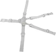 5 Point Baby Safety Strap Belt, Safety and Comfort Material Universal High Chair Straps Sturdy Portable for Pushchair for Stroller(Gray Button 5-Point Strap)
