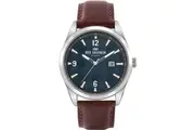 Ben Sherman Men's Watch WB040T Leather Strap Stainless Steel Quartz Wristwatch