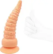 Animal Dildos Butt Plug 22.5cm Octopus Tentacle Anal Dildos with Strong Suction Cup Anus Dilator Sex Toys for Women(Flesh)
