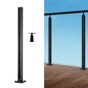 Glass Clamp, 35.83" Height Glass Railing Bracket for 0.39 "-0.47 " Thickness Tempered Glass, 304 Stainless Steel Glass Mounting Clamp, Glass Shelf Bracket for Balcony, Garden, Deck, Stair,