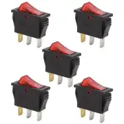 5Pcs Rocker Switch On/Off SPST 3 Pin Latching Toggle Switch Snap-in Design 16...