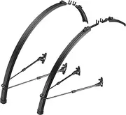 Unisex's Race Pro Road Bike Mudguard Set, Black, 700x18-32c