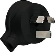 HPM Flat Top Plug, 10 A, Black