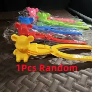 Snowball Maker Clip for Kids Adult Heart Snowflake Duck Shape Clip Tongs for Out