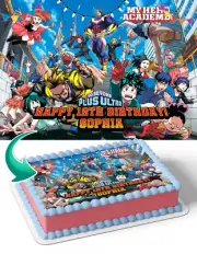 My Hero Academia Edible Cake Topper Party Decoration Edible Image