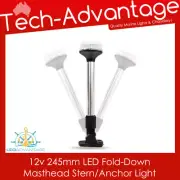 12v 9" 245mm LED Boat Marine Anchor All-Round Fold-Down Navigation White Light